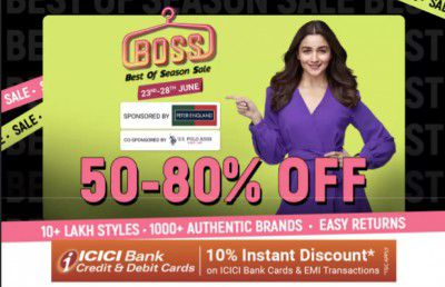 Flipkart Best of Season Sale: Up to 80% OFF + Extra 10% off on ICICI Cards