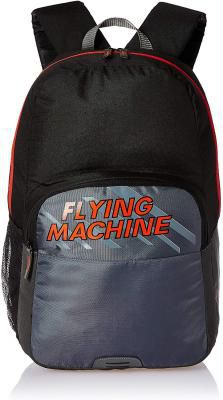 Flying Machine 6 Ltrs Black Red School Backpack