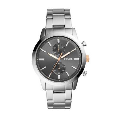 Fossil 44mm Townsman Analog Grey Dial Men's Watch - FS5407