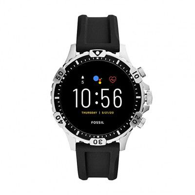 Fossil Gen 5 (46mm, Black) Garrett Silicone Touchscreen Men's Smartwatch - FTW4041
