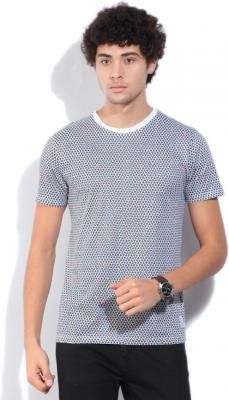 French Connection Printed Men Round Neck Grey T-Shirt