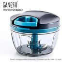 GANESH Wonder Kitchen Dori Handy Chopper Machine, 3 Stainless Steel Blades (470 ml, Grey)...