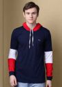 GHPC Color Block Men Hooded Dark Blue T-Shirt...