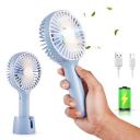 Gesto Mini Portable Usb Hand Fan or DC Fan - 3 Speed Modes Handheld Fan for Summer (Blue)...