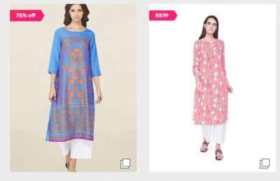 Global Desi women's clothing at Minimum 70% Off