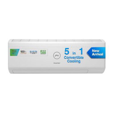 [Extra Rs 2500 Off] Godrej  AC 1.5T EI 18IINV5R32 WWR 1.5 Ton 5 Star, 5-in-1 Convertible Cooling, Inverter Split AC (White)