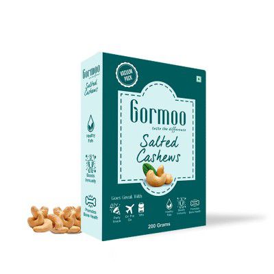 Gormoo Salted Cashews (Kaju), 200g