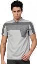 HRX by Hrithik Roshan Self Design Men Mandarin Collar Grey T-Shirt ...