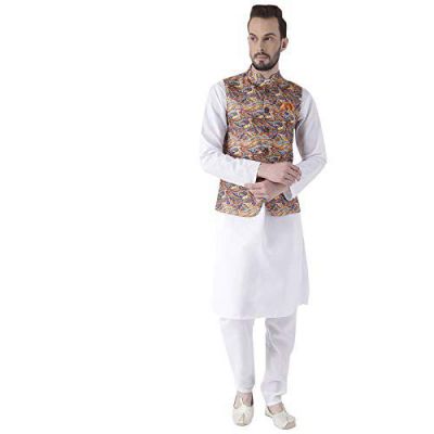 Hangup Mens Nehru Jacket Kurta pajama 3 pics sets