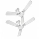 Havells Enticer Art 1200mm Decorative, Dust Resistant, High Speed Ceiling Fan (Pearl White Chrome, Pack of 2)...