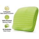 HealthSense Soft-Spot BC 21 Memory Foam Back Cushion and Orthopedic Backrest Pillow with Lumbar Support (Grass Green)...