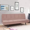 HomeTown Arthur Fabric Sofa Cum Bed in Beige Colour...