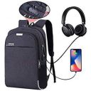 Hoteon Mobilife Water Resistant Anti-Theft Black Business Laptop Backpack with USB Charging Port and Lock...