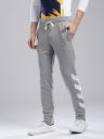 Hubberholme Grey Melange Striped Detail Slim Fit Joggers...