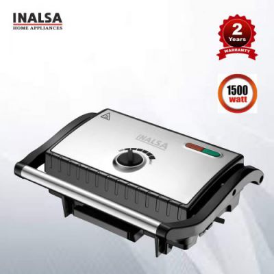 Inalsa Treat Contact Grill Sandwich Maker-1500W with Adjustable Temperature Control