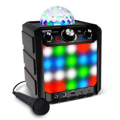 ION Audio Party Rocker Express 40W Bluetooth Party Speaker with Beat Sync Light Show and Microphone (Black)