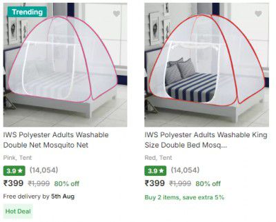 Iws Mosquito Nets Starting @ ₹399
