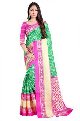 J B Fashion Cotton Saree with Blouse Piece