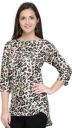 J B Fashion Party 3/4 Sleeve Animal Print Women Multicolor Top...