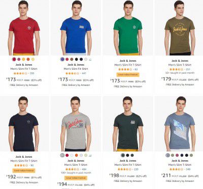 Jack & Jones Men's T-Shirts at Upto 70% Off