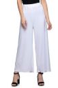 Jakqo Womens Bottom Wear Synthetic Palazzo (Free Size, White)...