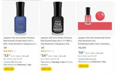 Jaquline USA Nail Polish Upto 75% Off