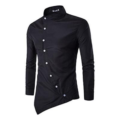 Jeevaan Mens Plain Solid Slim Fit Cotton Causal Shirt