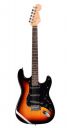 Juarez JRZ-ST01, 6 Strings Electric Guitar, Right Handed with Bag/Case, 2 x Picks (3TS Sunburst)...