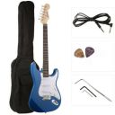 Juarez ST38 Electric Guitar Kit/Set, Right Handed, Blue, With Case/Bag & Picks...