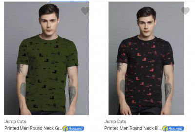 Jump Cuts Mens T-Shirts Starting at ₹194