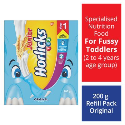 Junior Horlicks Stage 1 Health & Nutrition drink - 200 g Refill pack (Original flavor)