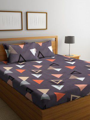 KLOTTHE Purple Geometric 210 TC Cotton