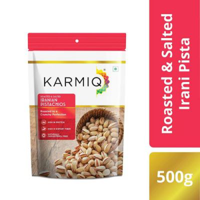 Karmiq Roasted & Salted Irani Pista, 500g