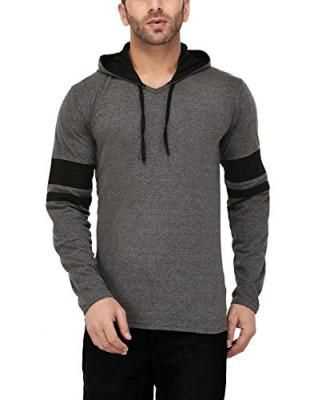 Katso Mens Cotton Hooded Stripe T-Shirt
