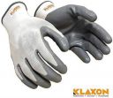 Klaxon Nylon Safety Hand Gloves (White and Grey, Pair of 1)...