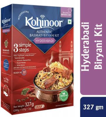 Kohinoor Authentic Basmati Biryani Kit, Hyderabadi, 327g