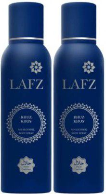 LAFZ Rhuz Khos Halal Body Spray - (300 ml, Pack of 2)