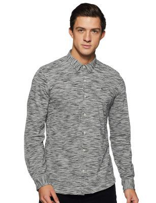 LEE COPPER Mens Solid Regular Fit Casual Shirt (SH-28_Grey_Small)