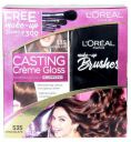 L'Oreal Paris Casting Creme Gloss Hair Color, 535 Chocolate, 87.5g+72ml With Free Makeup Brushes...