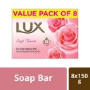 LUX Soft Touch French Rose and Almond Oil Soap Bar, 150 g (Pack of 8)...
