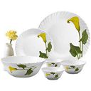 LaOpala Amber Lily Dinner Set, 27-Pieces, Multicolour...