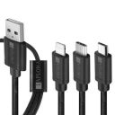 Laploma 3 in 1 USB Cable for iPhone, Android and Type C Charging Fast Data Transmission...