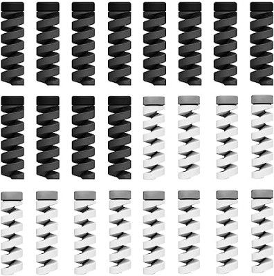 Lapster 24 pcs (Grey&Black) Spiral Charger Spiral Charger
