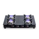 Lifelong Glass Top Gas Stove, 4 Burner Gas Stove, Black...