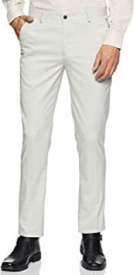 Louis Philippe Men's Straight Fit Formal Trousers