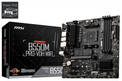 MSI B550M PRO-VDH WiFi AMD Socket AM4 MATX Motherboard