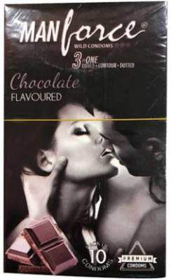 Manforce Wild 3 in 1, Chocolate Flavoured Condom (10S)