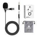 Maono AU-400 Lavalier Microphone (Black)...