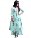 Marlin Womens Cotton Kurti With Palazzo Pant Set...