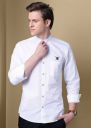 Men Solid Casual Mandarin Shirt...